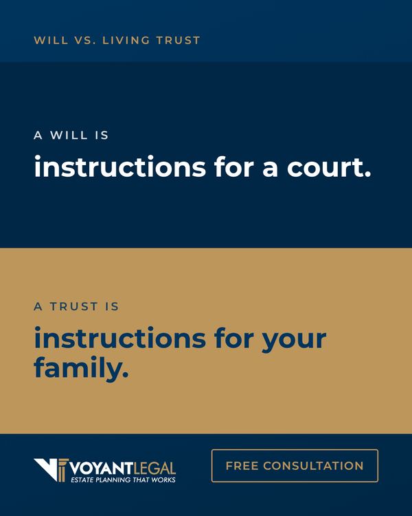 Instructions for a court vs. for your family ad, 4 by 5